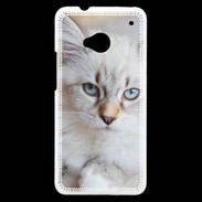 Coque HTC One Chaton aux yeux bleus