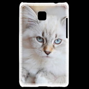 Coque LG Optimus L3 II Chaton aux yeux bleus