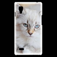 Coque LG Optimus L9 Chaton aux yeux bleus
