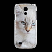 Coque Samsung Galaxy S4mini Chaton aux yeux bleus