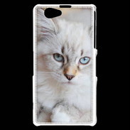 Coque Sony Xperia Z1 Compact Chaton aux yeux bleus