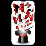 Coque Samsung ACE S5830 Papillons magiques rouges