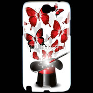 Coque Samsung Galaxy Note 2 Papillons magiques rouges