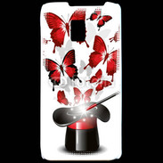 Coque LG P990 Papillons magiques rouges