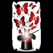 Coque Blackberry 8520 Papillons magiques rouges