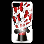 Coque Blackberry Z10 Papillons magiques rouges