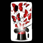 Coque LG Nexus 4 Papillons magiques rouges