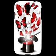 Coque Samsung Galaxy S4 Papillons magiques rouges