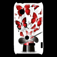 Coque Sony Xperia Typo Papillons magiques rouges