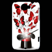 Coque HTC Wildfire G8 Papillons magiques rouges