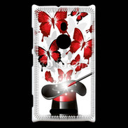 Coque Nokia Lumia 925 Papillons magiques rouges