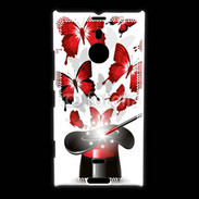 Coque Nokia Lumia 1520 Papillons magiques rouges