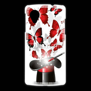 Coque LG Nexus 5 Papillons magiques rouges