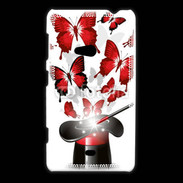 Coque Nokia Lumia 625 Papillons magiques rouges