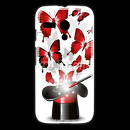 Coque Motorola G Papillons magiques rouges