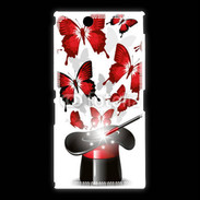 Coque Sony Xpéria Z Ultra Papillons magiques rouges