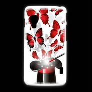Coque LG L5 2 Papillons magiques rouges