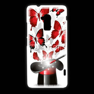 Coque HTC One Max Papillons magiques rouges