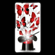 Coque Huawei Ascend Mate Papillons magiques rouges