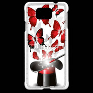 Coque Samsung Galaxy Alpha Papillons magiques rouges