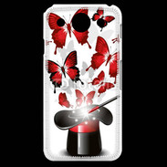 Coque LG G Pro Papillons magiques rouges