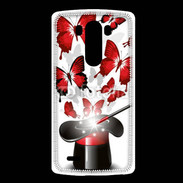Coque LG G3 Papillons magiques rouges