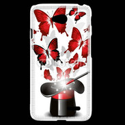 Coque LG L70 Papillons magiques rouges