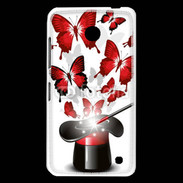Coque Nokia Lumia 630 Papillons magiques rouges