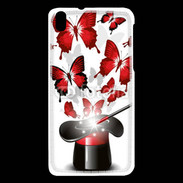 Coque HTC Desire 816 Papillons magiques rouges