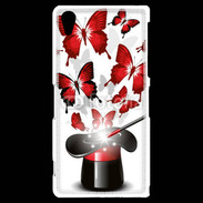 Coque Sony Xperia Z2 Papillons magiques rouges