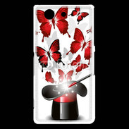 Coque Sony Xperia Z3 Compact Papillons magiques rouges