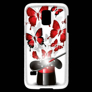 Coque Samsung Galaxy S5 Mini Papillons magiques rouges