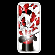 Coque HTC One Mini 2 Papillons magiques rouges
