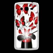 Coque Samsung Core Plus Papillons magiques rouges