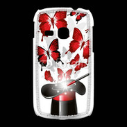 Coque Samsung Galaxy Young Papillons magiques rouges