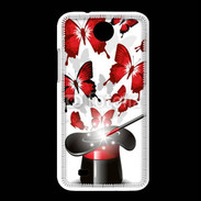 Coque HTC Desire 300 Papillons magiques rouges