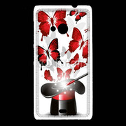 Coque Nokia Lumia 535 Papillons magiques rouges