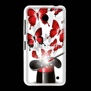 Coque Nokia Lumia 635 Papillons magiques rouges