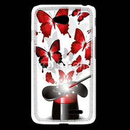 Coque LG L65 Papillons magiques rouges