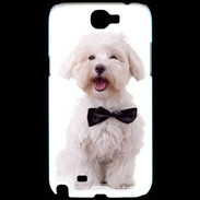 Coque Samsung Galaxy Note 2 Bichon avec noeud papillon