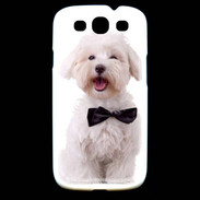 Coque Samsung Galaxy S3 Bichon avec noeud papillon