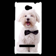 Coque HTC Windows Phone 8S Bichon avec noeud papillon