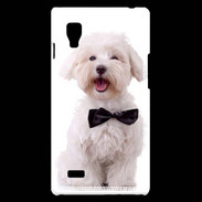 Coque LG Optimus L9 Bichon avec noeud papillon