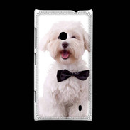 Coque Nokia Lumia 520 Bichon avec noeud papillon