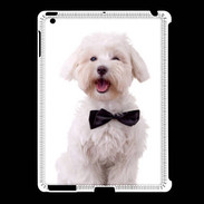 Coque iPad 2/3 Bichon avec noeud papillon