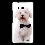 Coque Huawei Ascend Mate Bichon avec noeud papillon