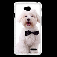 Coque LG L70 Bichon avec noeud papillon