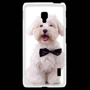 Coque LG F6 Bichon avec noeud papillon