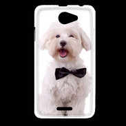 Coque HTC Desire 516 Bichon avec noeud papillon