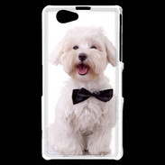 Coque Sony Xperia Z1 Compact Bichon avec noeud papillon